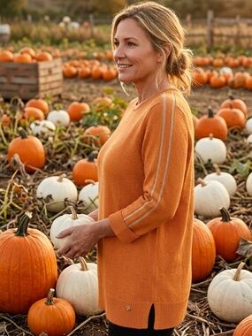 Monari Burnt Orange Long Sleeve Sweater